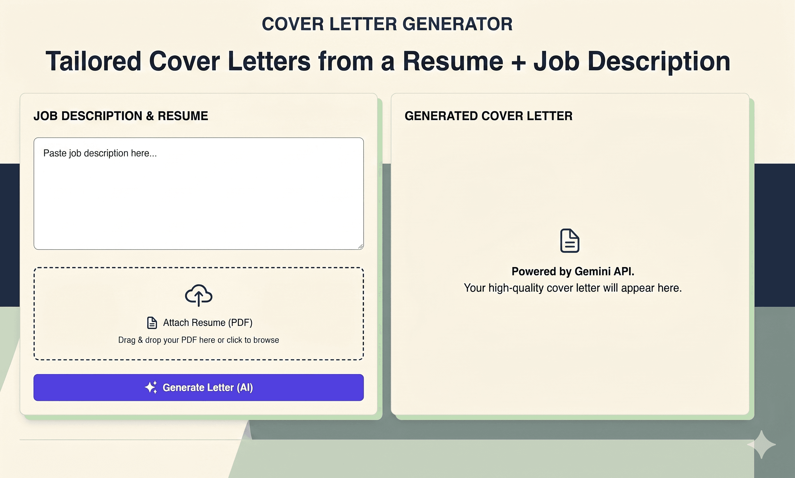 Cover Letter Generator for Job Applications