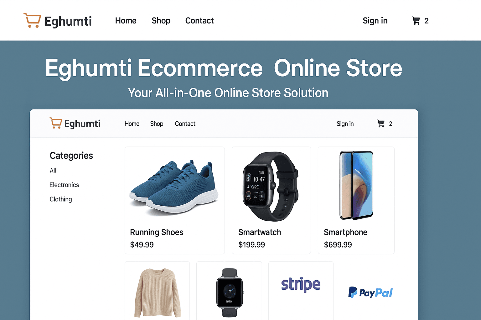 Eghumti Ecommerce Online Store
